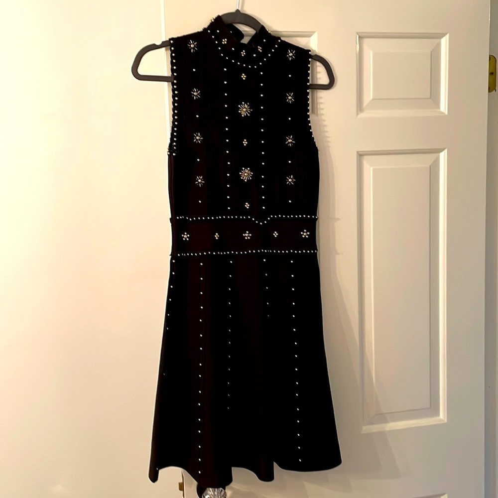 Black with studs and crystals cocktail dress